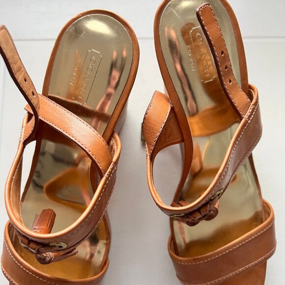 Coach Tassel Cork Wedge Sandal Size 11 - Picture 5 of 5